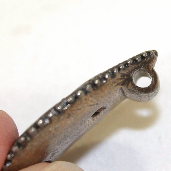 2 Teardrop Pendants with Heart Shape Cut-outs and Faux Gemstones - Picture 5 of 6